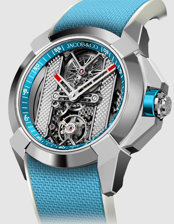 Jacob & Co Replica watch EPIC X STAINLESS STEEL - SKY BLUE INNER RING EX120.10.AC.AA.ABRUA